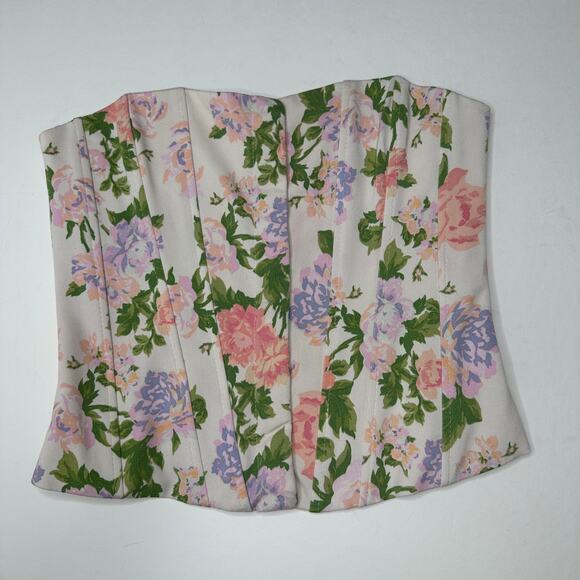 Zara Floral Bone Corset - Picture 1 of 3